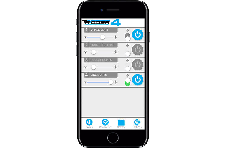 ACC trigger wireless switches iPhone app